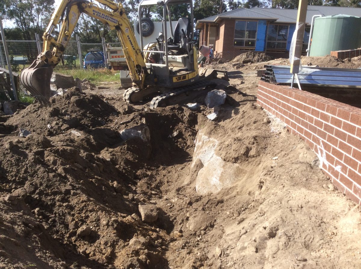 Drainage Trench Blasting at Bunyip Vic - Able Blasting